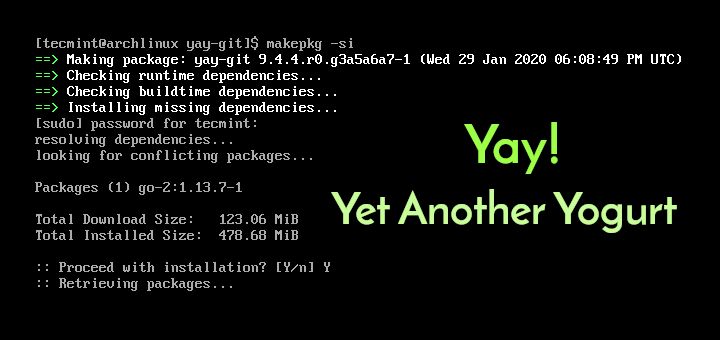 Install Yay AUR Helper in Arch Linux
